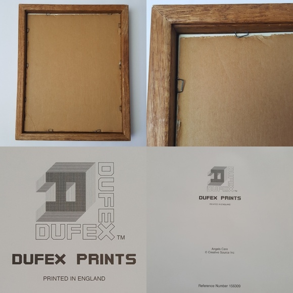 VTG RARE Foiled Print Fairy Angels Care Boho Frame - Picture 6 of 8